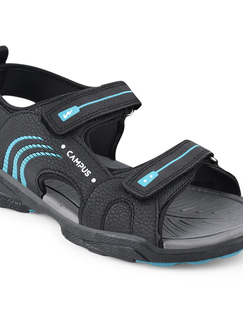 3K-SD-055B Black Men's Sandals